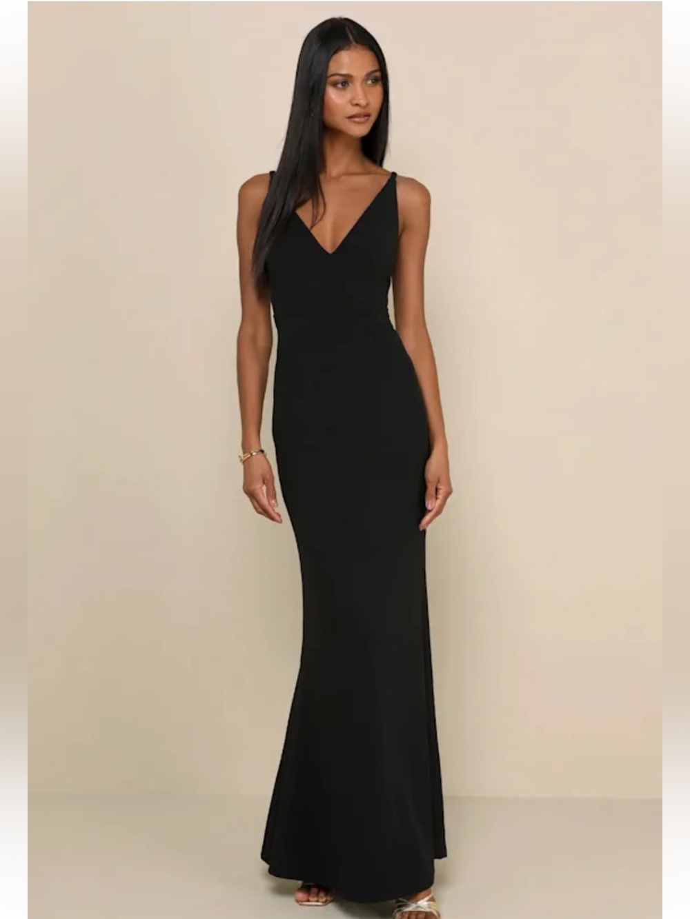 NWT Lulus Melora Black Sleeveless Maxi Dress - Picture 1 of 11